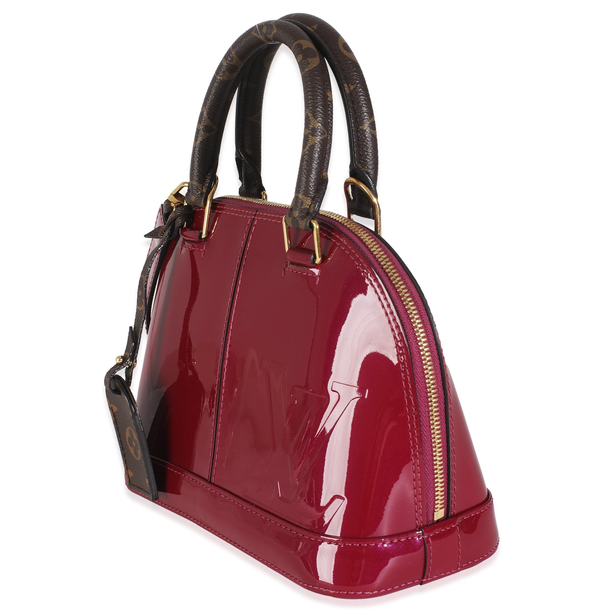 Luxury Women's Handbag | Louis Vuitton Magenta Monogram Vernis Alma BB