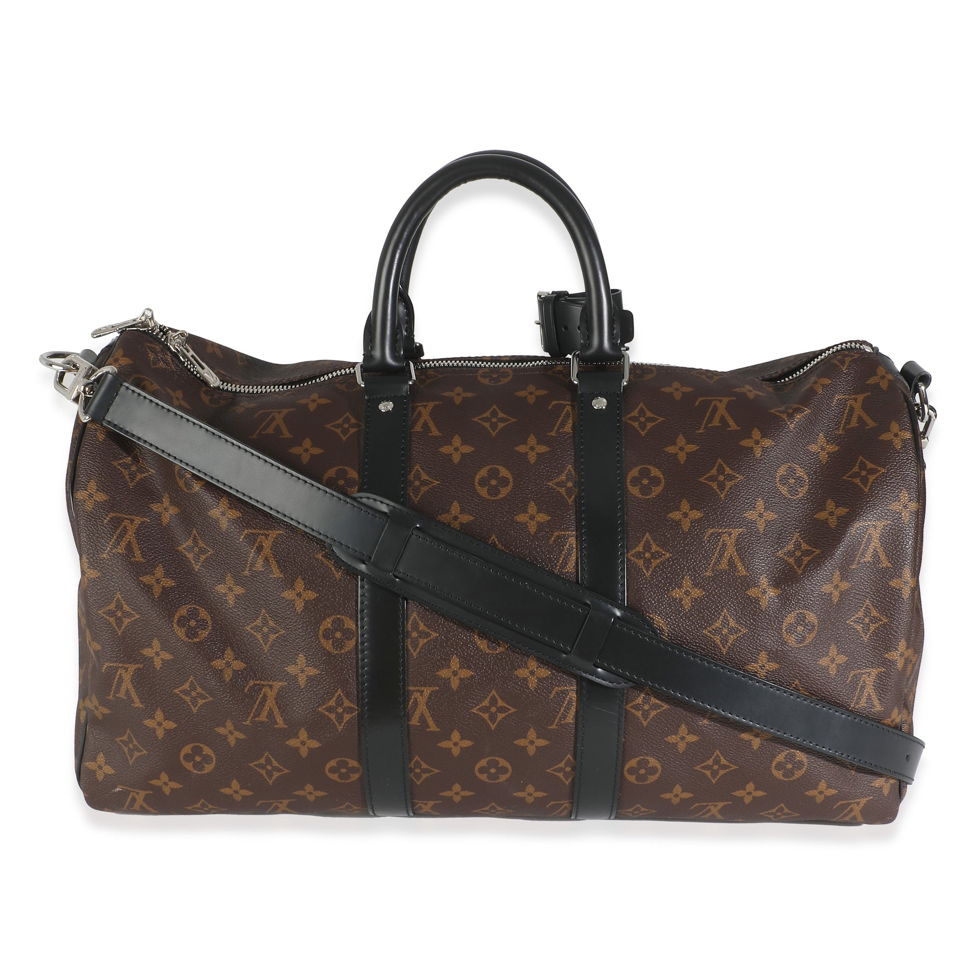 Luxury Women's Handbag | Louis Vuitton Monogram Macassar Keepall Bandouliere 45
