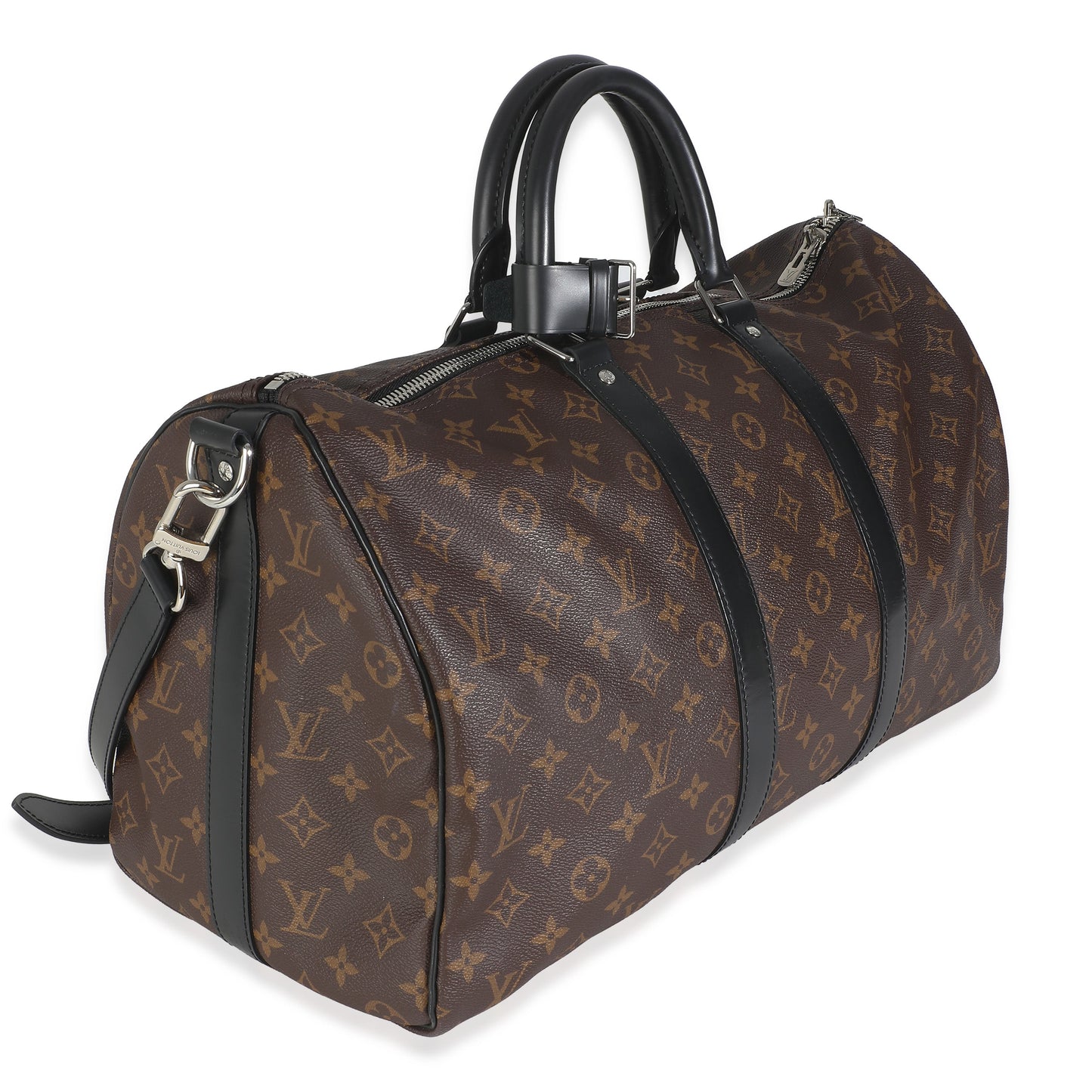 Luxury Women's Handbag | Louis Vuitton Monogram Macassar Keepall Bandouliere 45