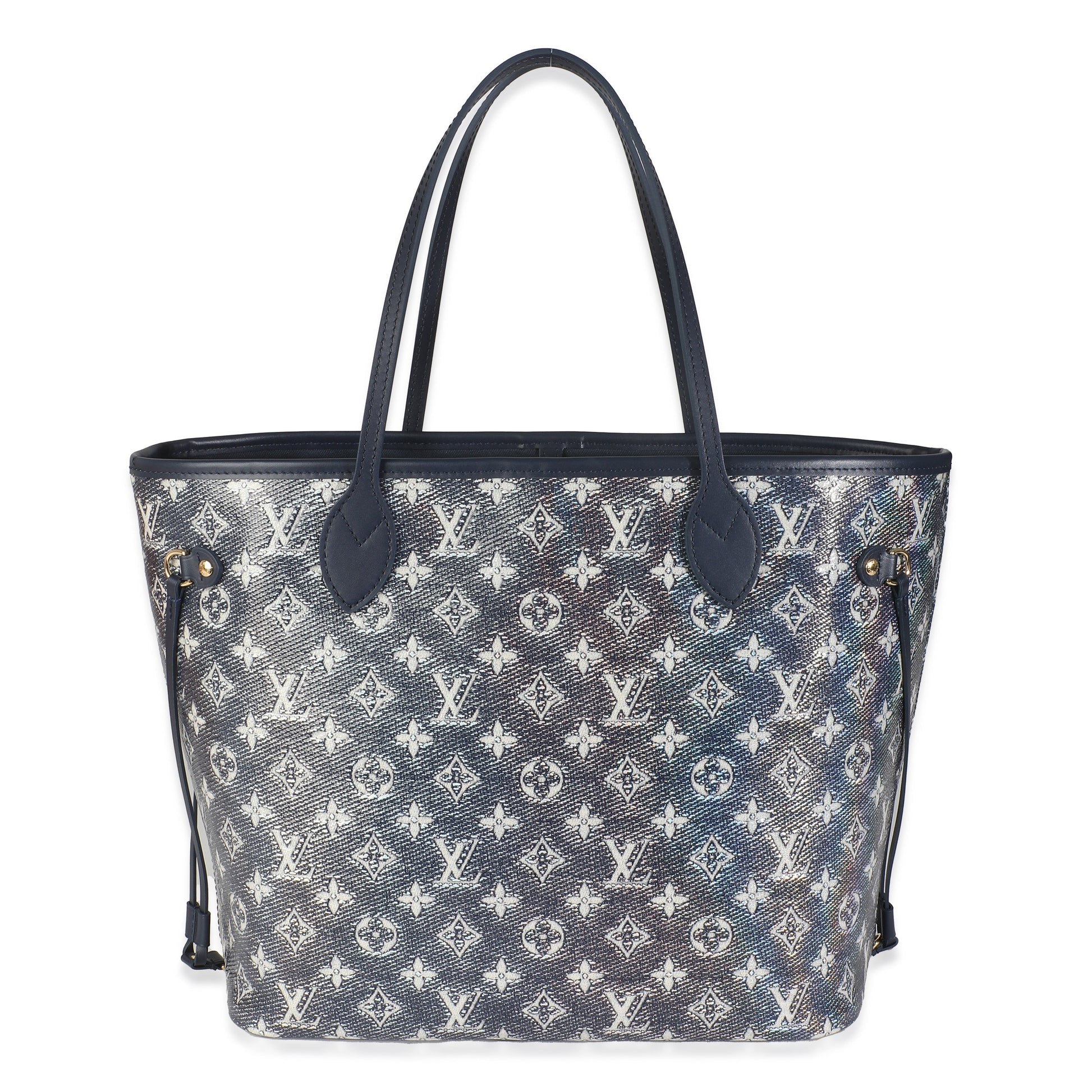 Louis Vuitton Blue Monoglam Canvas Neverfull MM