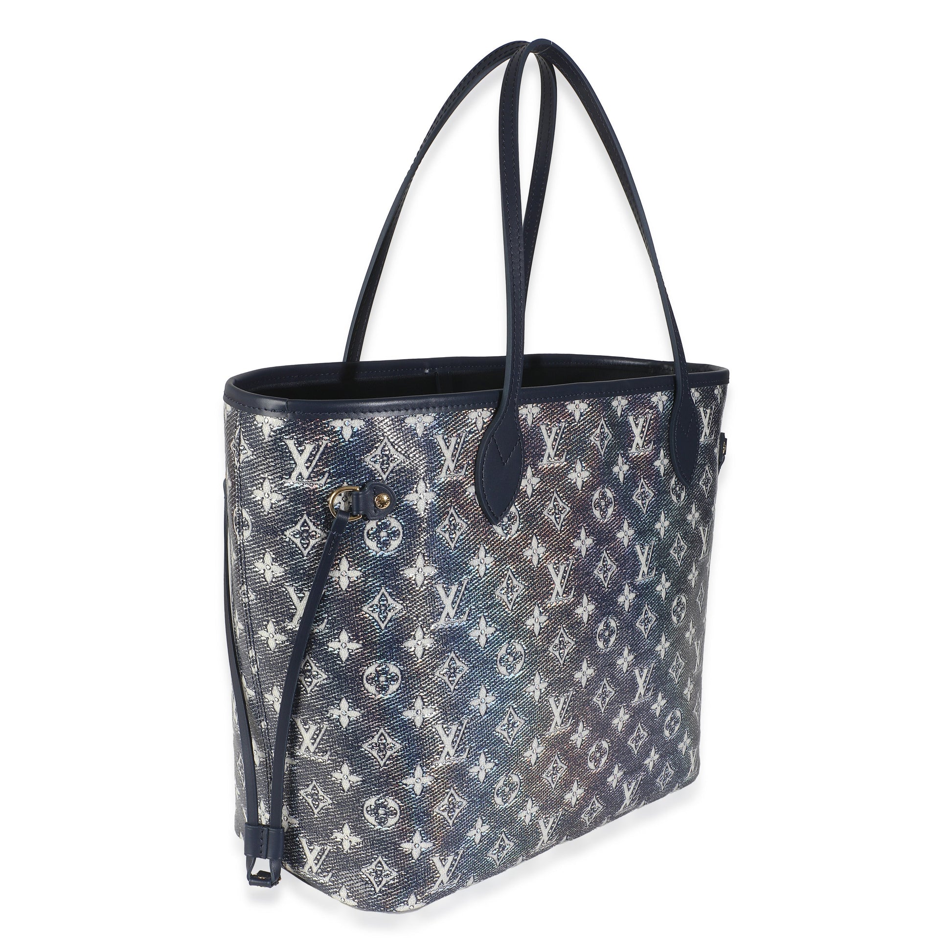 Luxury Women's Tote Bag | Louis Vuitton Blue Monoglam Canvas Neverfull MM