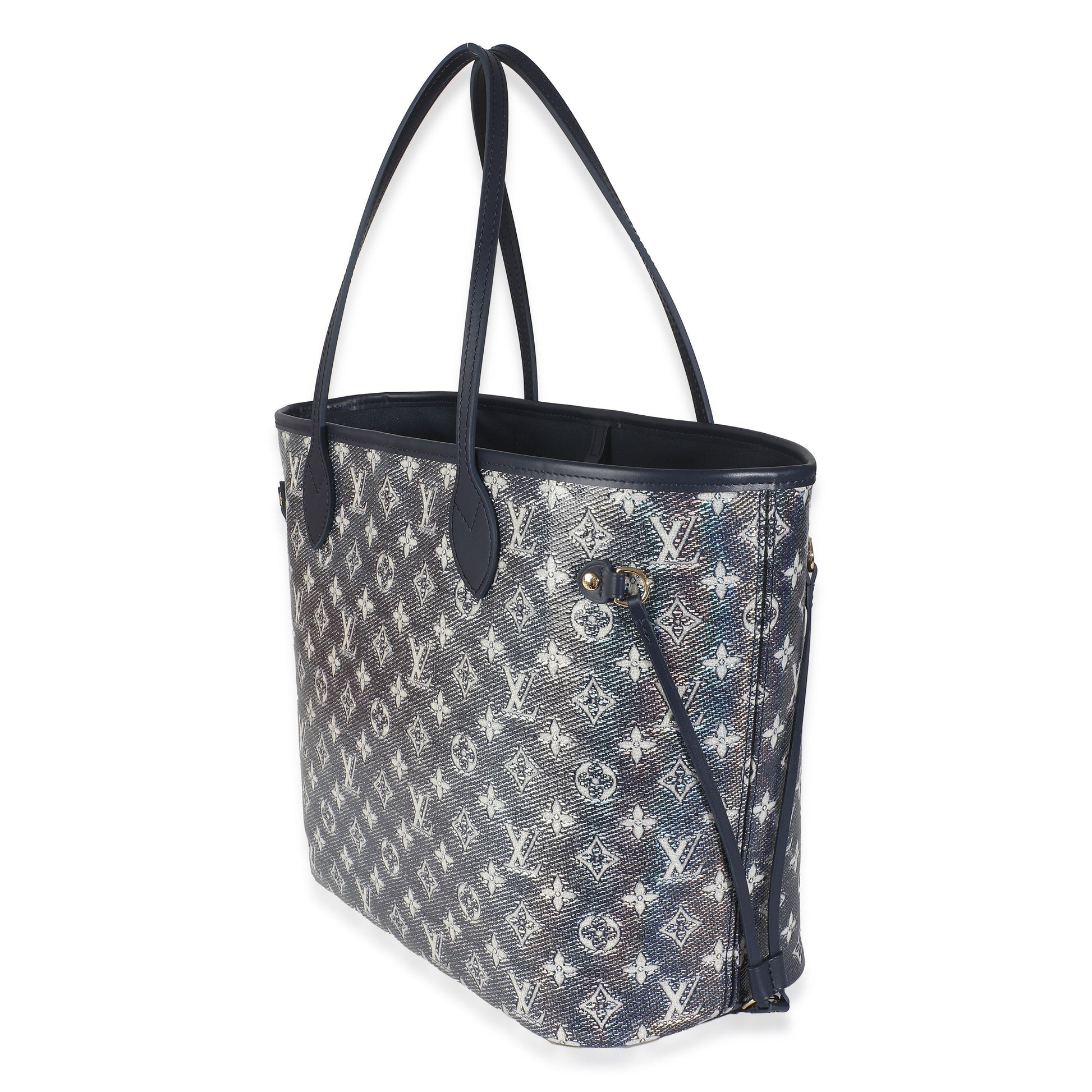 Luxury Women's Tote Bag | Louis Vuitton Blue Monoglam Canvas Neverfull MM