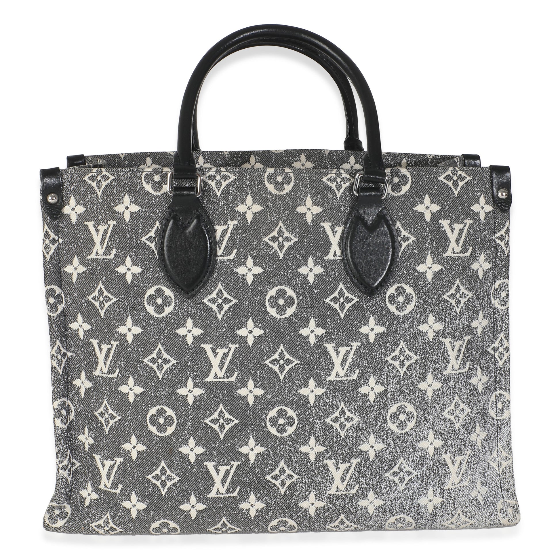 Luxury Women's Tote Bag | Louis Vuitton Black Monogram Denim Onthego MM