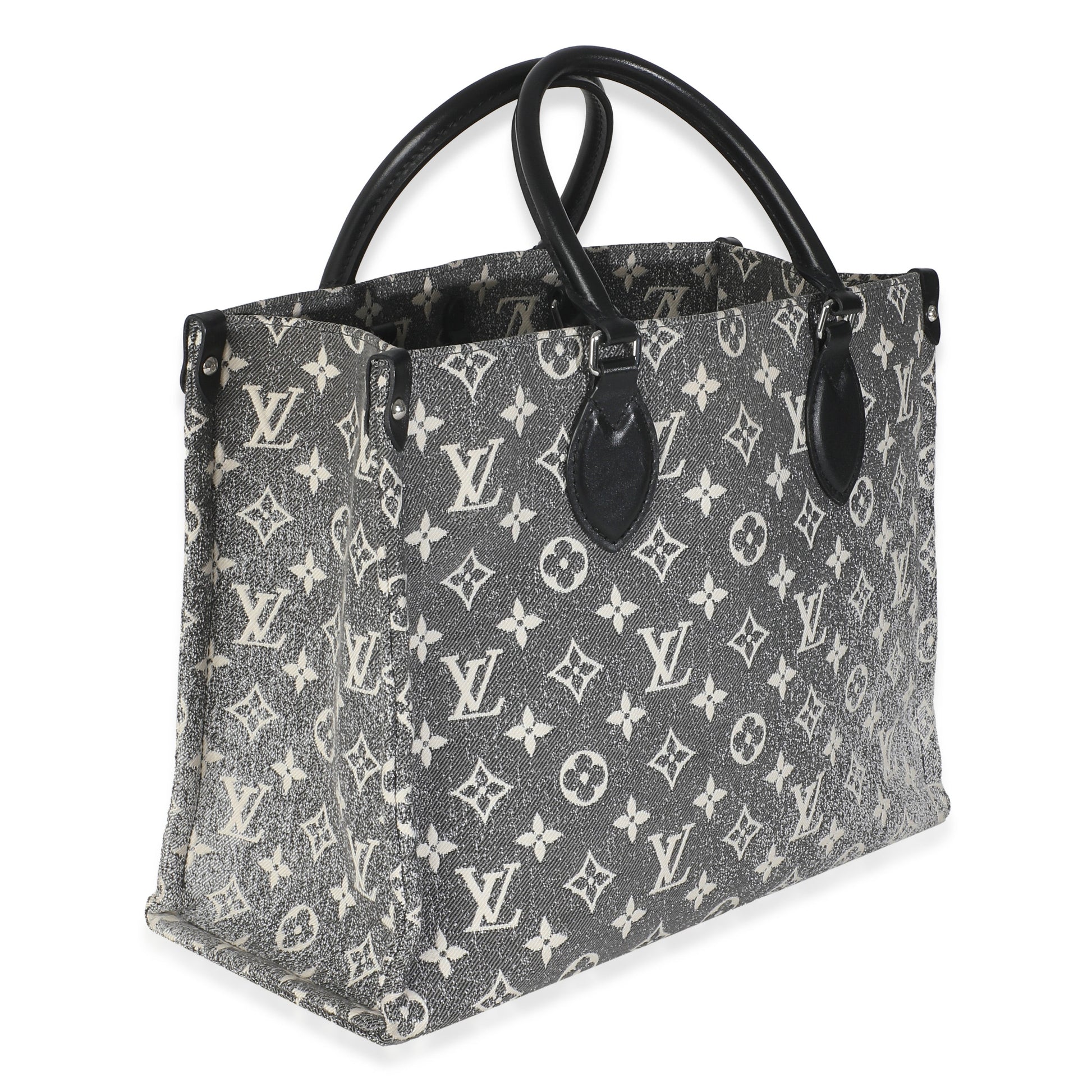 Luxury Women's Tote Bag | Louis Vuitton Black Monogram Denim Onthego MM