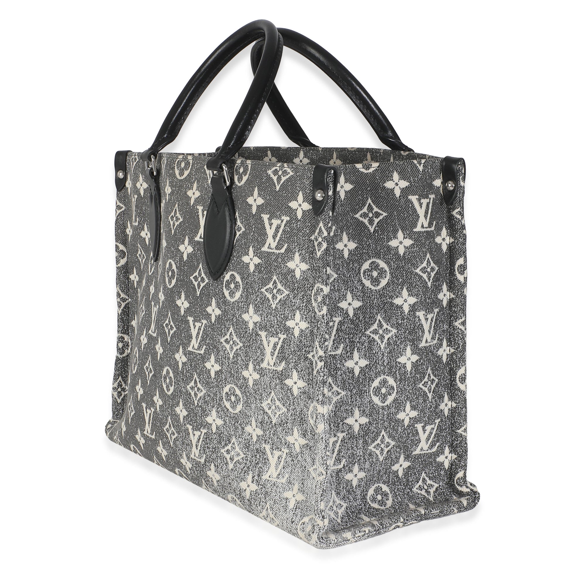 Luxury Women's Tote Bag | Louis Vuitton Black Monogram Denim Onthego MM