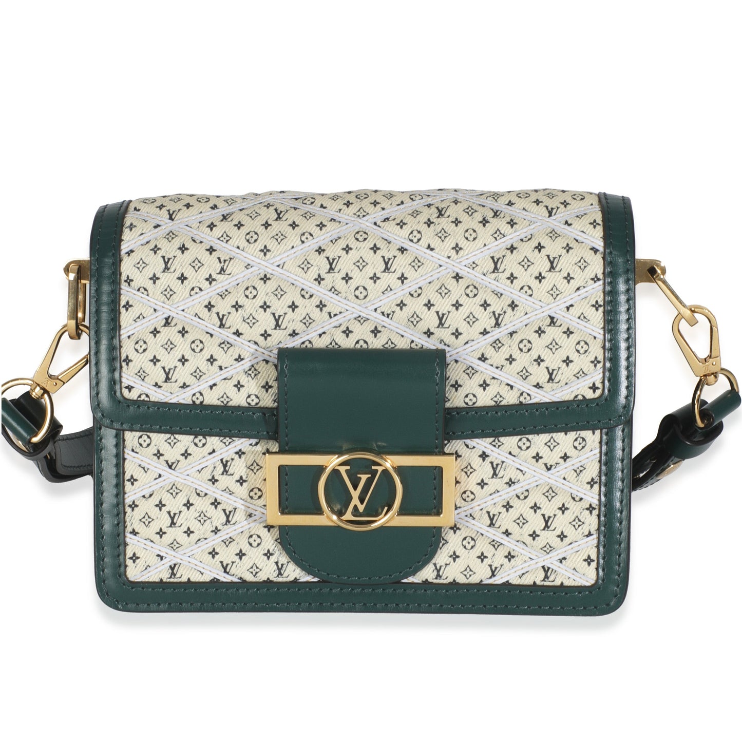 Louis Vuitton Denim Printed Monogram Mini Dauphine