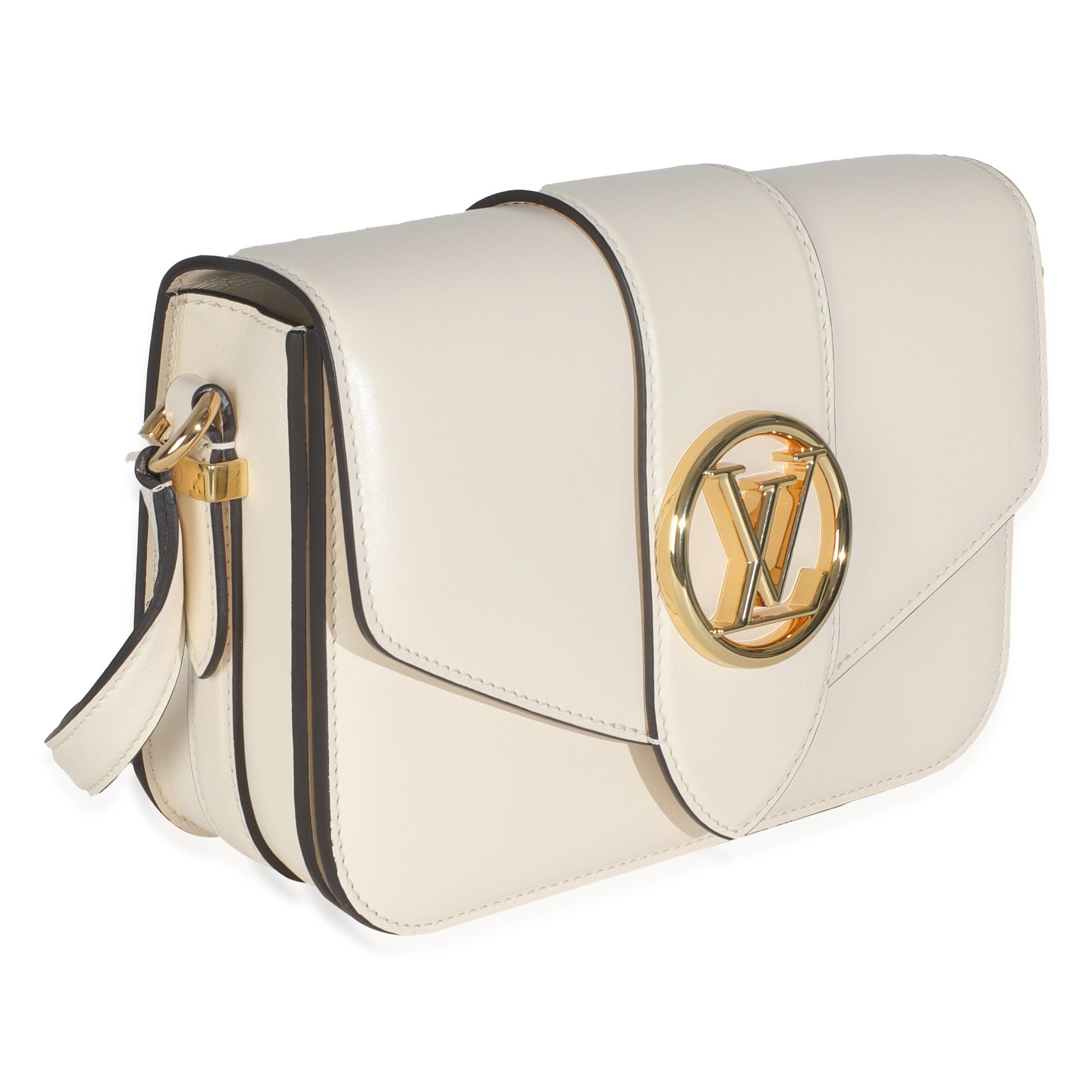 Luxury Women's Handbag | Louis Vuitton Cream Smooth CalfskinPont 9