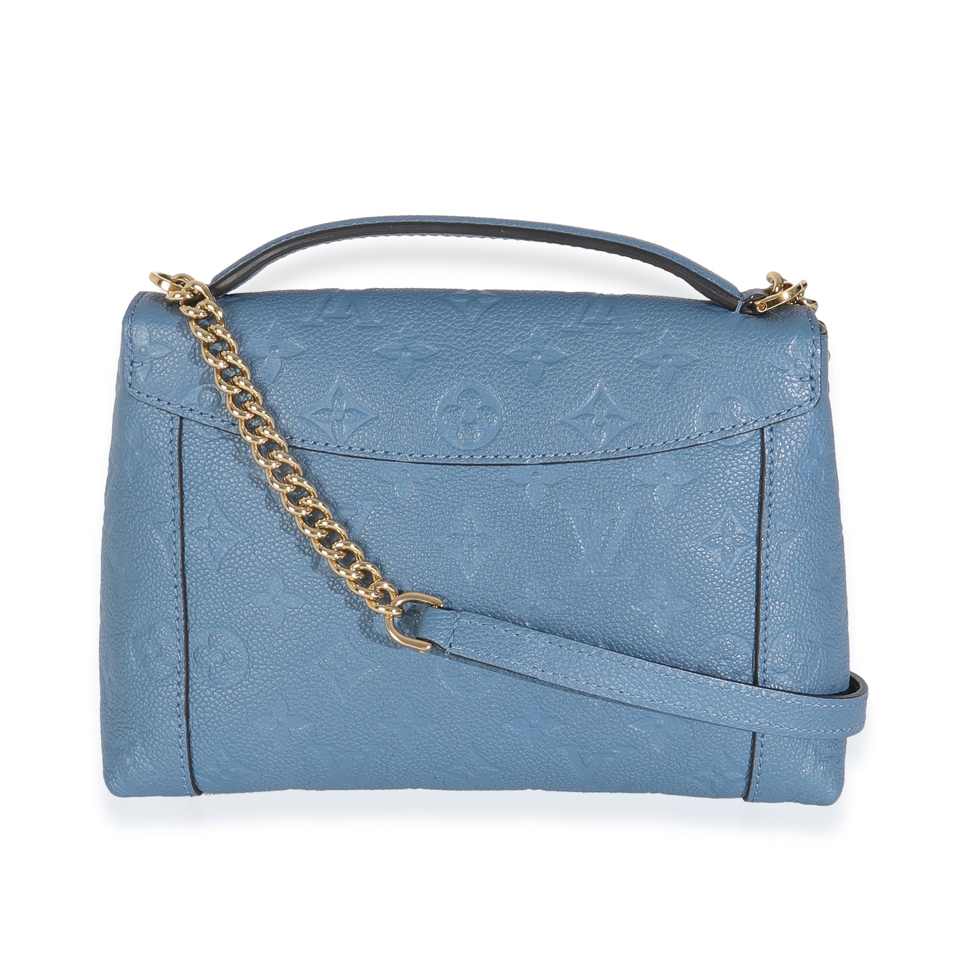 Louis Vuitton Denim Creme Monogram Empreinte Blanche BB