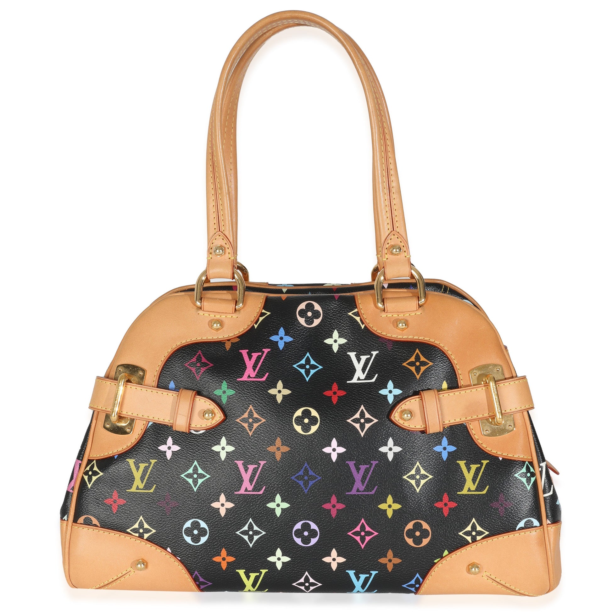 Luxury Women's Handbag | Louis Vuitton Black Monogram Multicolor Canvas Claudia