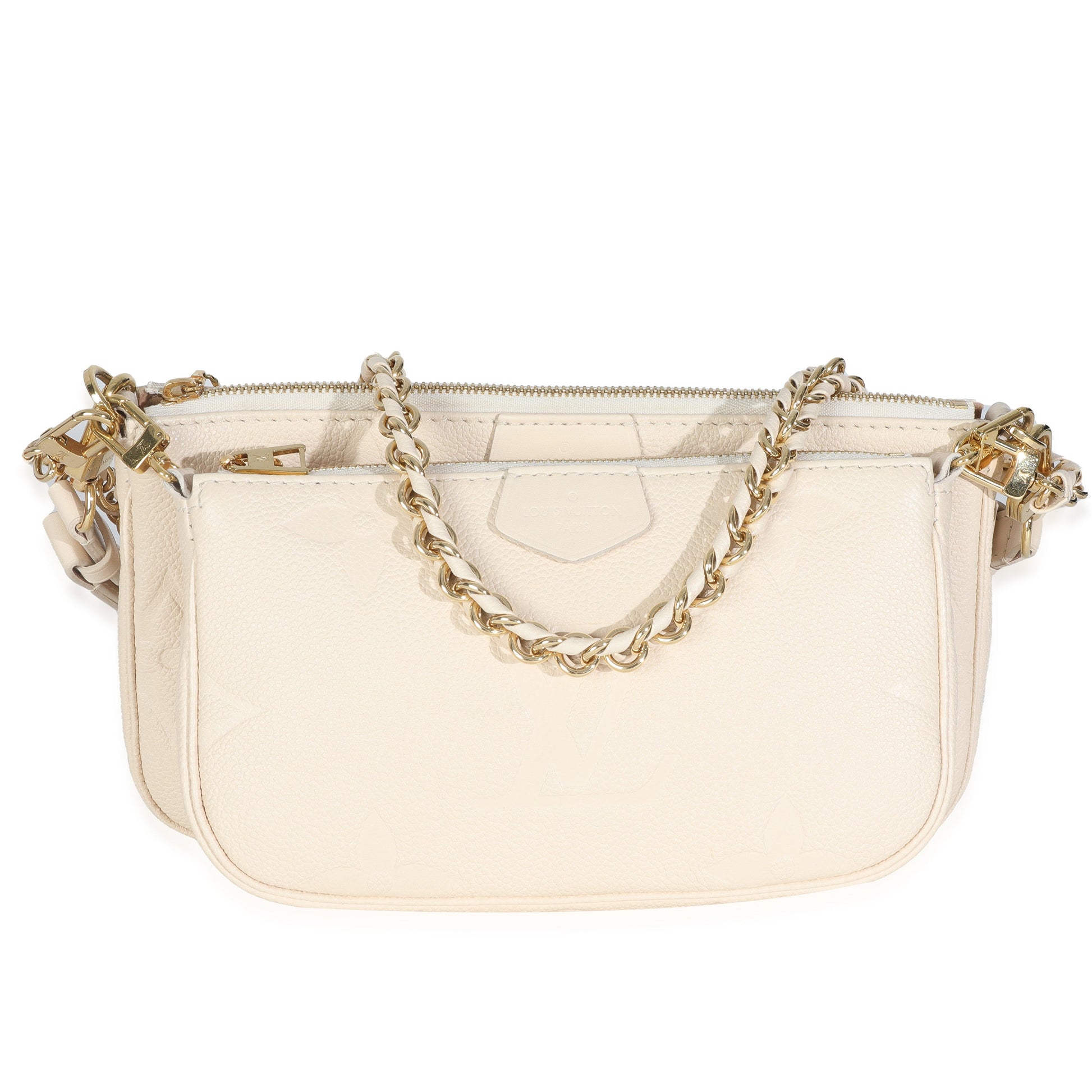 Louis Vuitton Cream Giant Monogram Empreinte Multi Pochette Accessoires