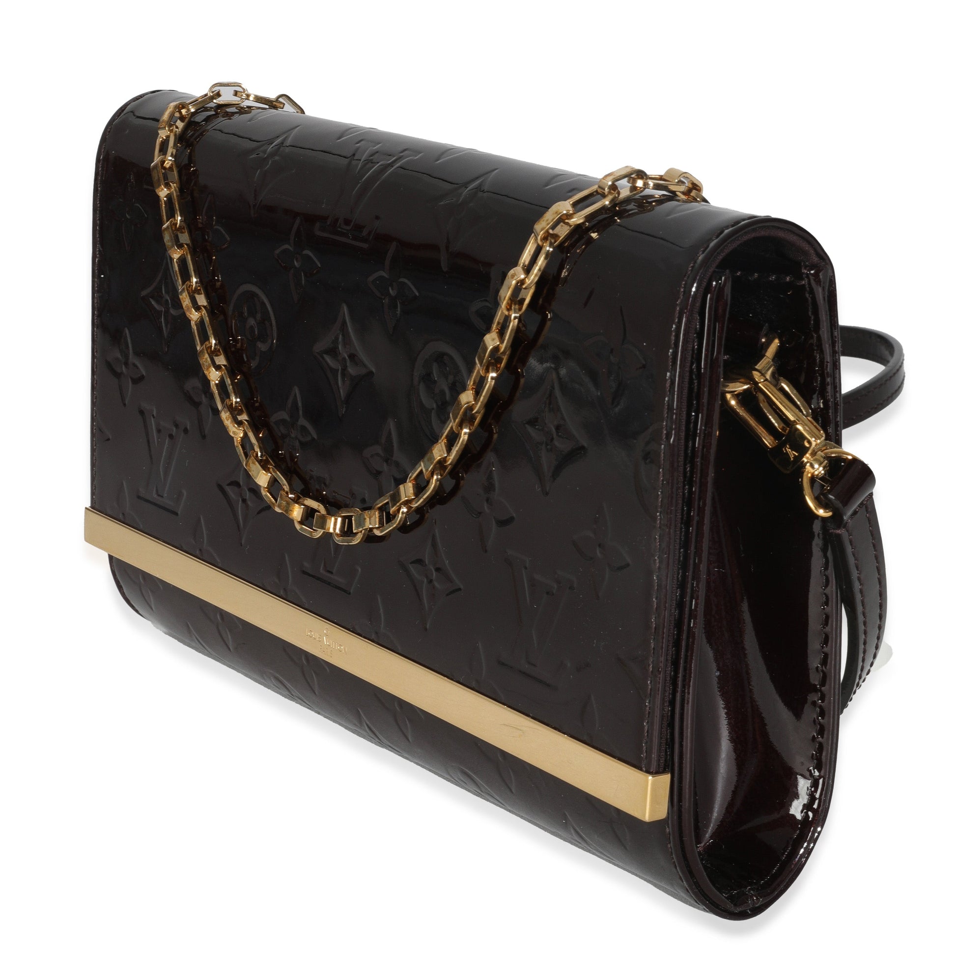 Luxury Women's Clutch Bag | Louis Vuitton Amarante Monogram Vernis Ana Clutch