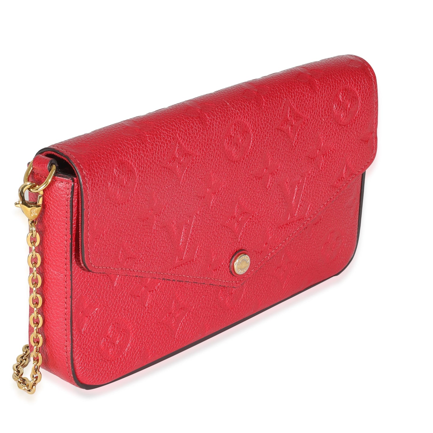 Designer Women's Crossbody Bag | Louis Vuitton Scarlet Monogram Empreinte Felicie Pochette