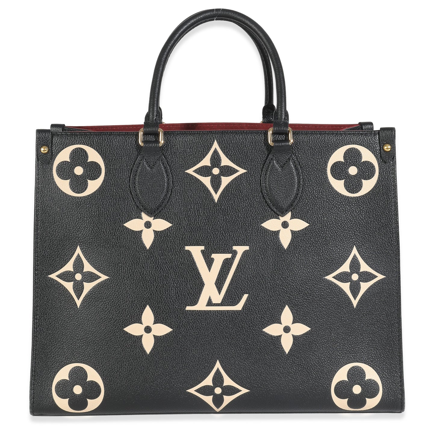 Louis Vuitton Black Cream Monogram Giant Bicolor Empreinte Onthego MM