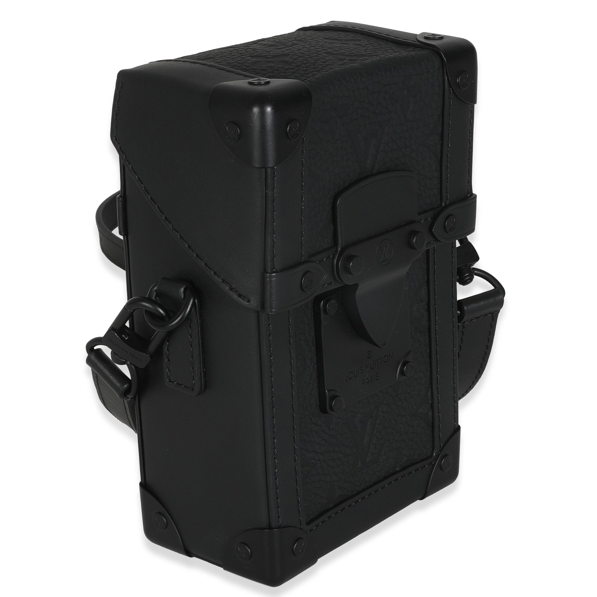 Louis Vuitton Black Taurillon Monogram Vertical Trunk Wearable Wallet