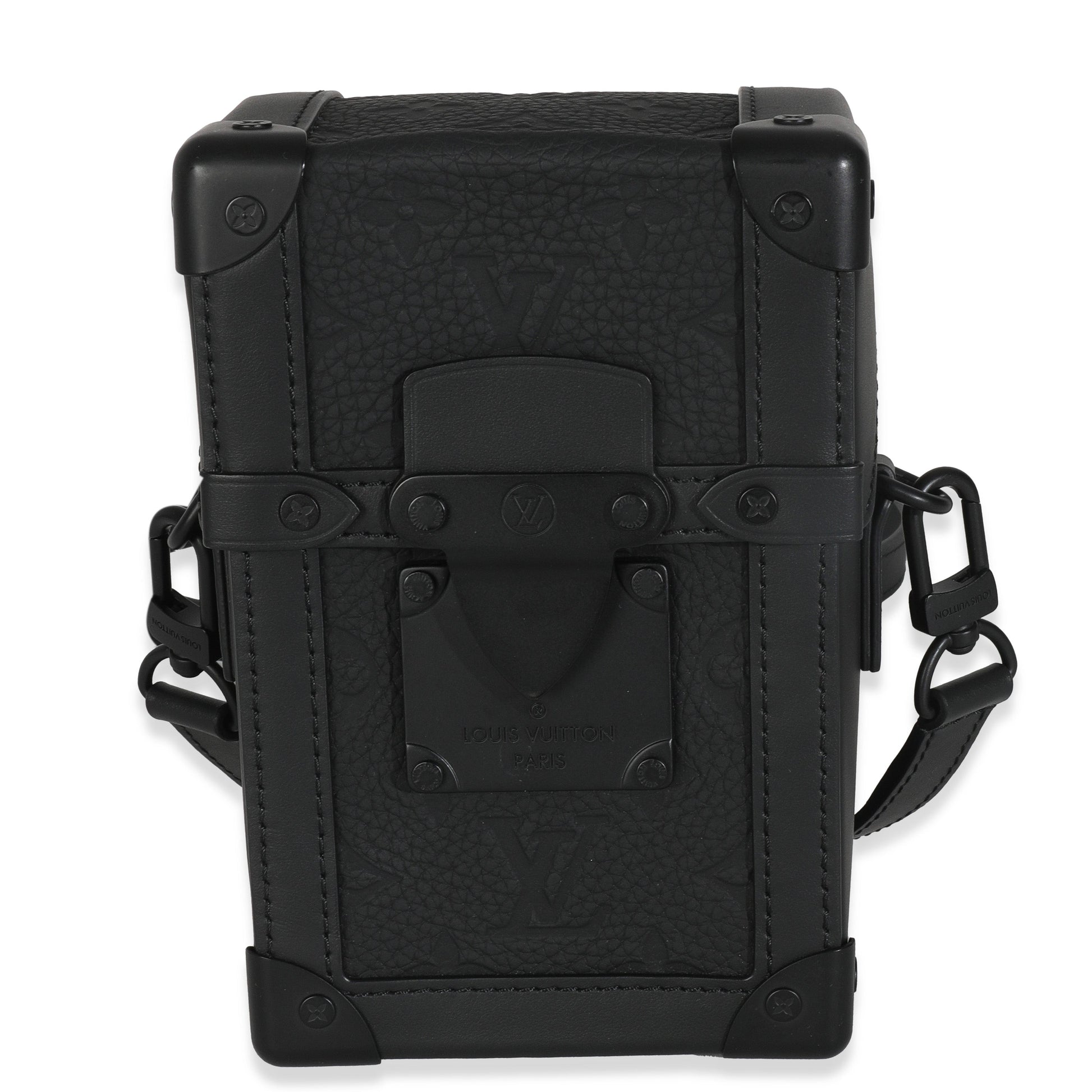 Louis Vuitton Black Taurillon Monogram Vertical Trunk Wearable Wallet