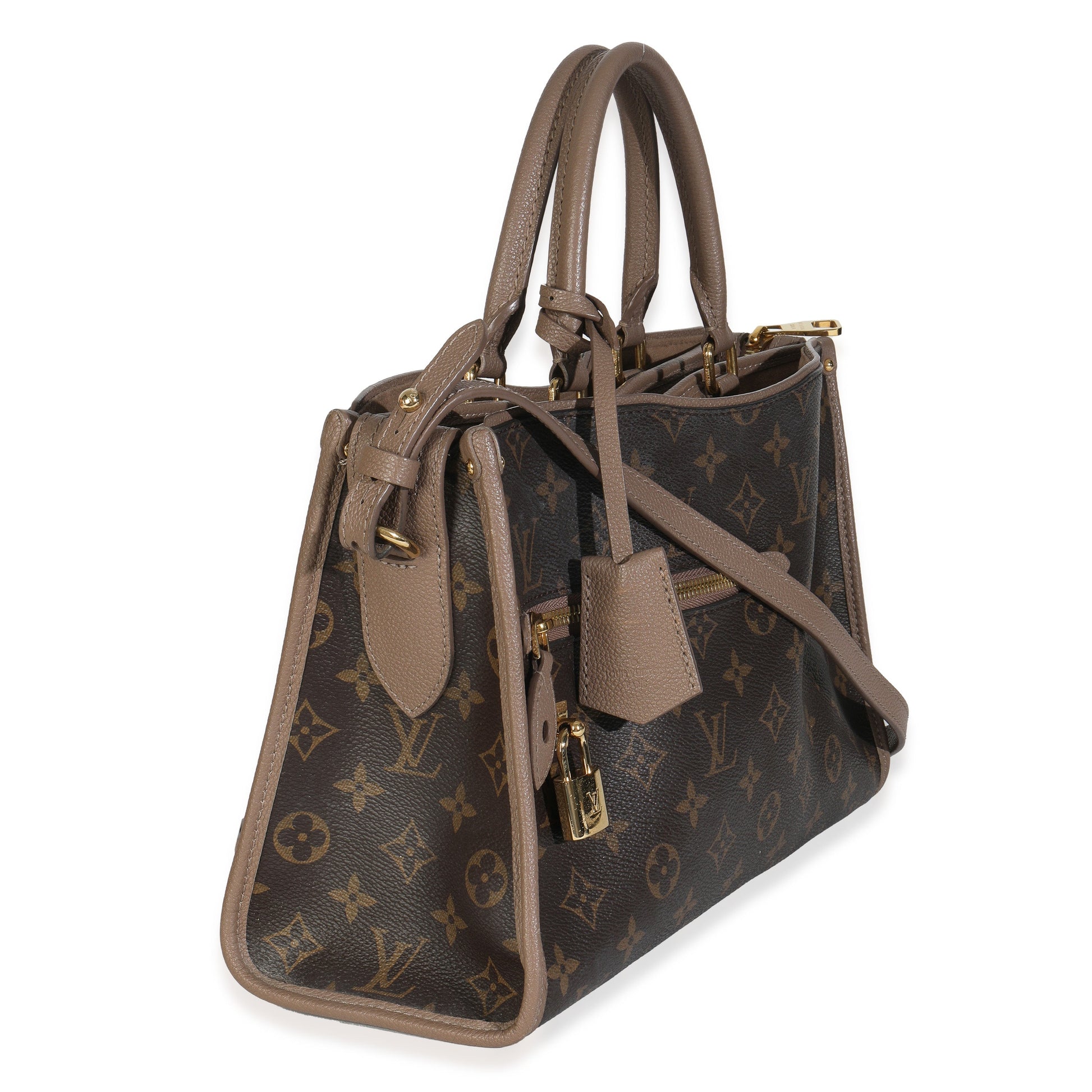 Luxury Women's Handbag | Louis Vuitton Taupe Glace Monogram Canvas Popincourt NM