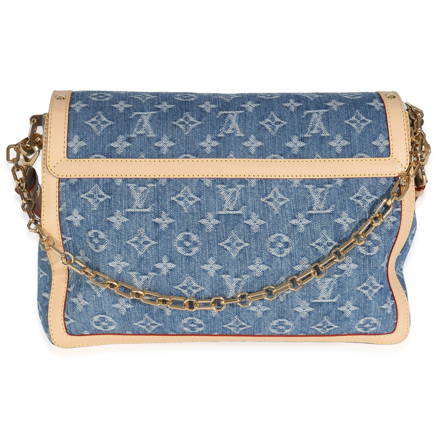 Designer Women's Crossbody Bag | Louis Vuitton Blue Monogram Denim Dauphine Soft GM