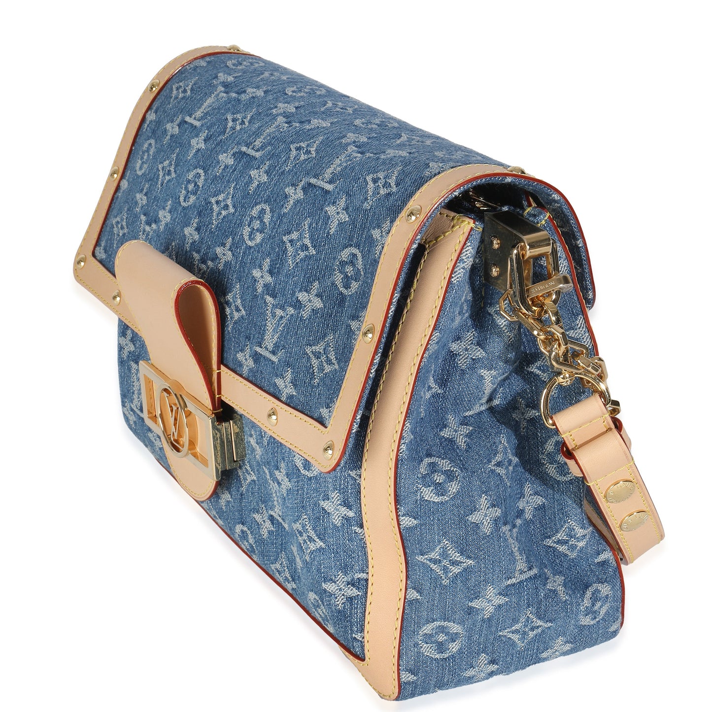 Designer Women's Crossbody Bag | Louis Vuitton Blue Monogram Denim Dauphine Soft GM