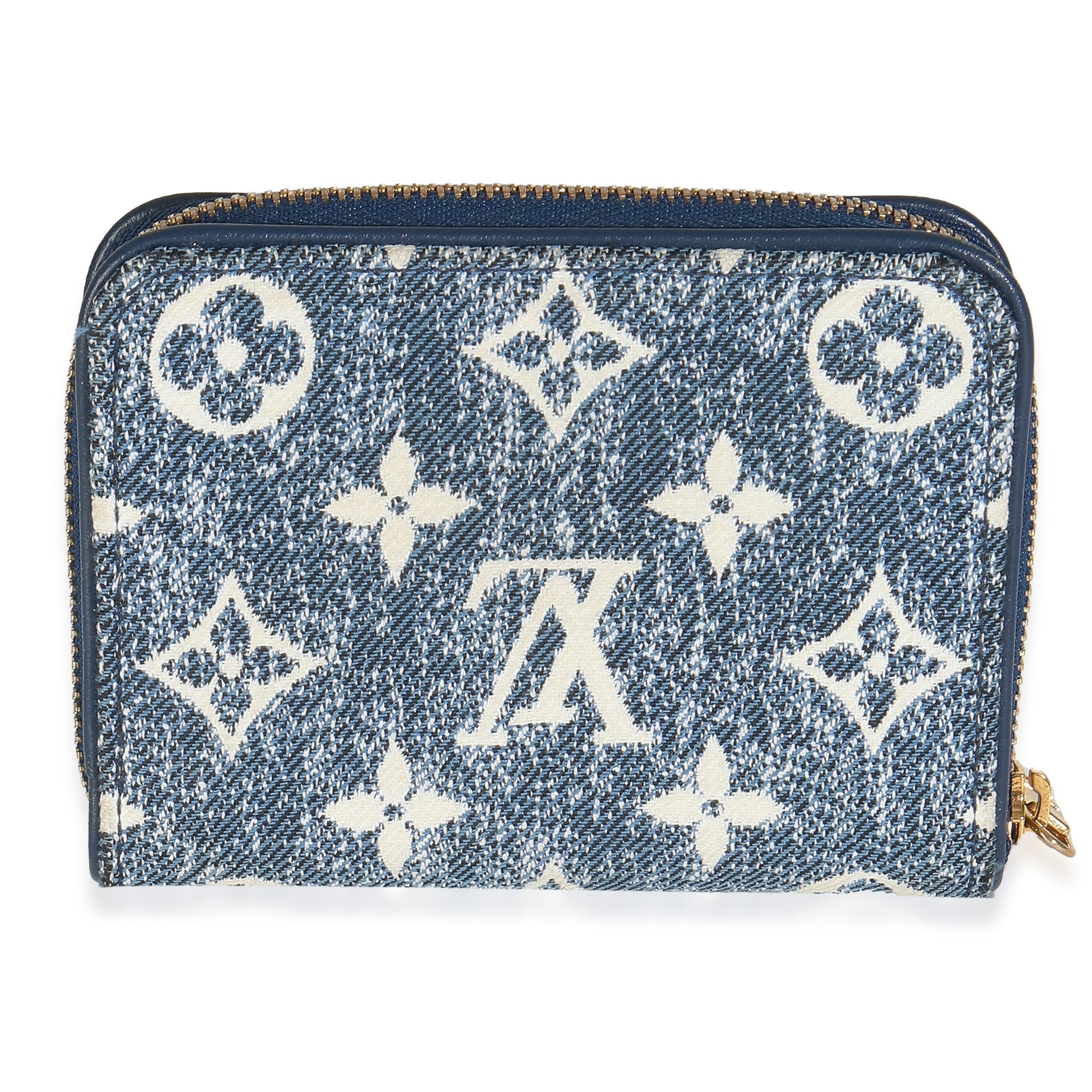 Louis Vuitton Bleu Denim Monogram Jacquard Zippy Coin Purse