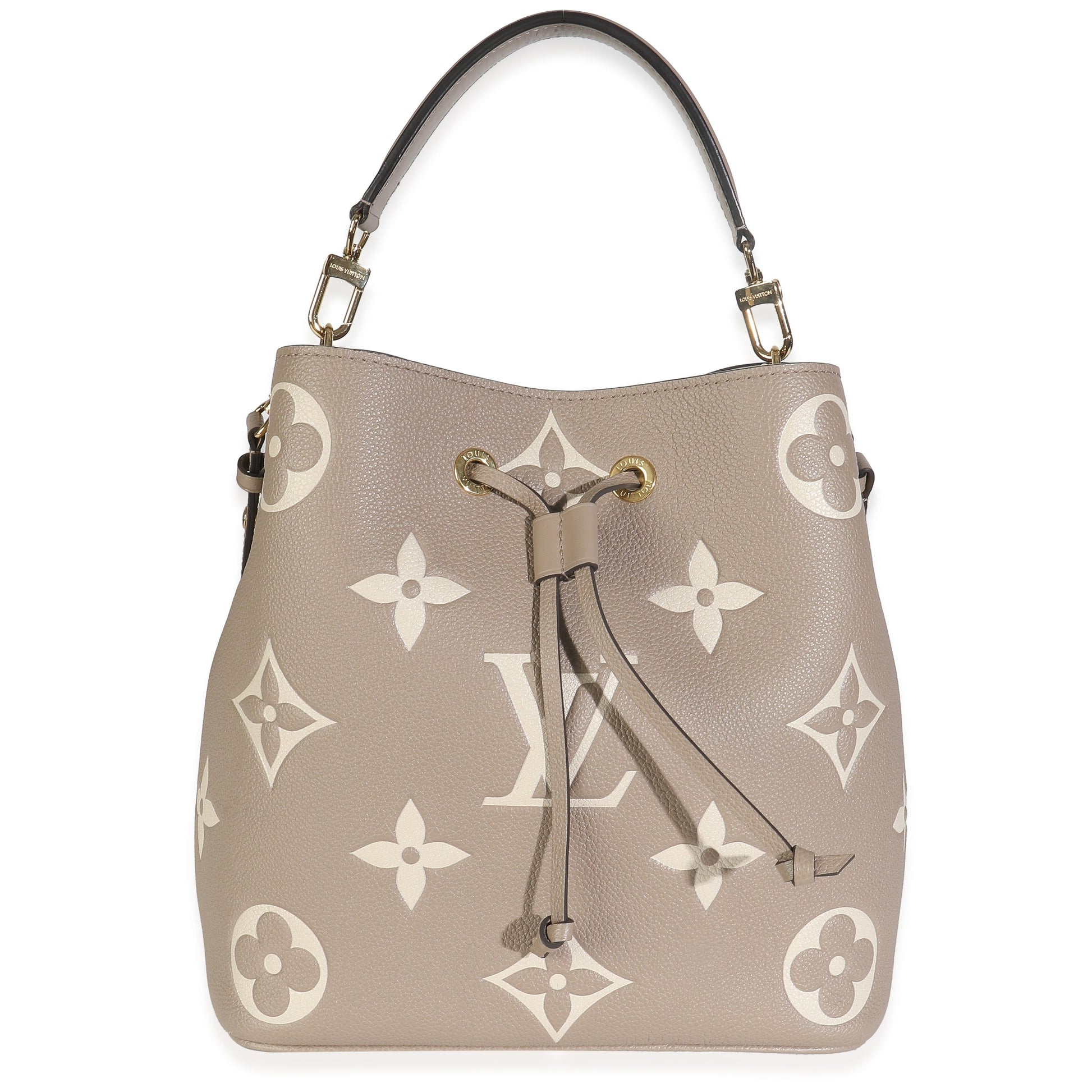 Louis Vuitton Tourterelle Creme Empreinte Monogram Giant Neonoe MM