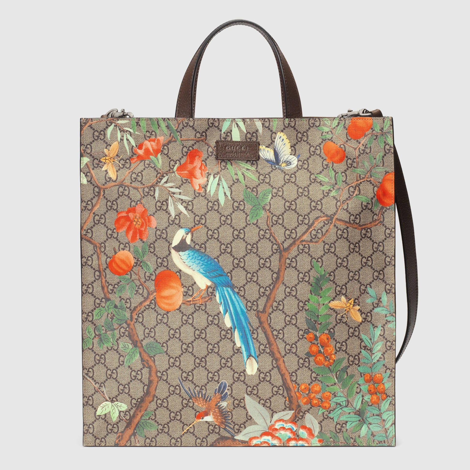 Gucci Caro Leather Canvas Tote