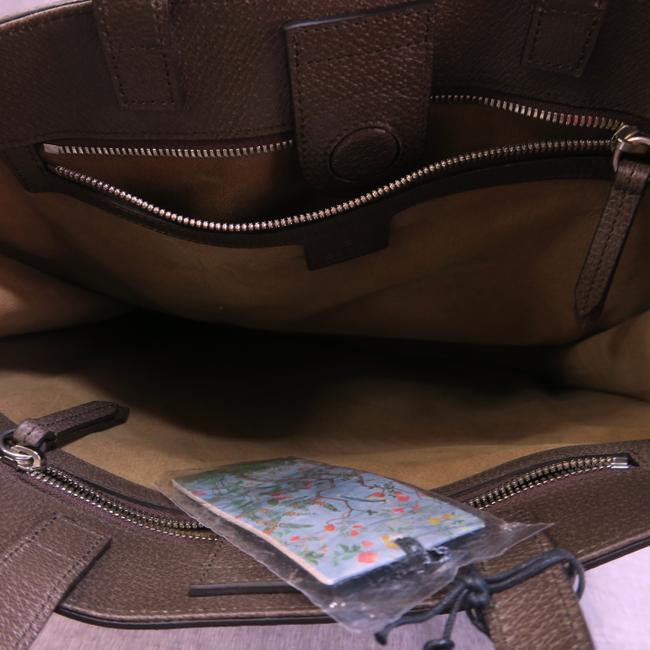 Gucci Caro Leather Canvas Tote