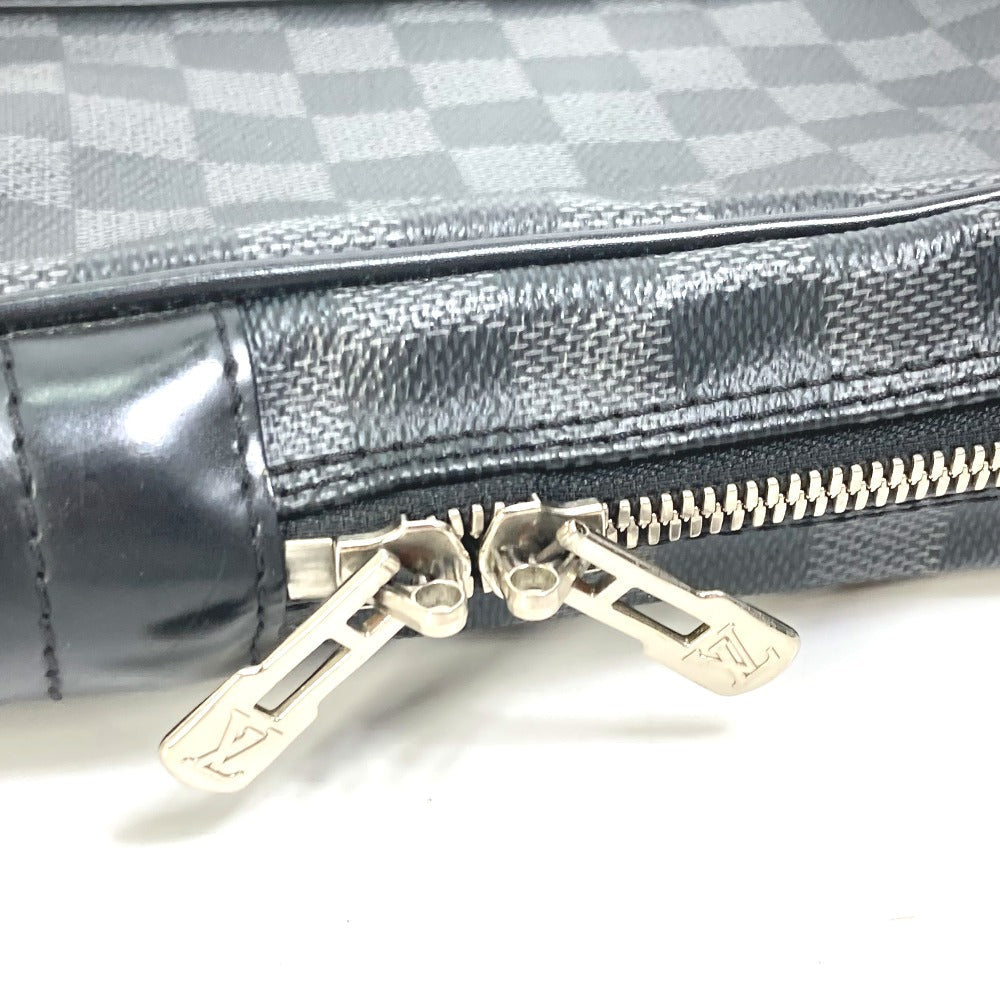 LOUIS VUITTON Business bag N41125 Damier Grafitto Canvas black Damier Grafitte Porto documan Voyage PDV mens