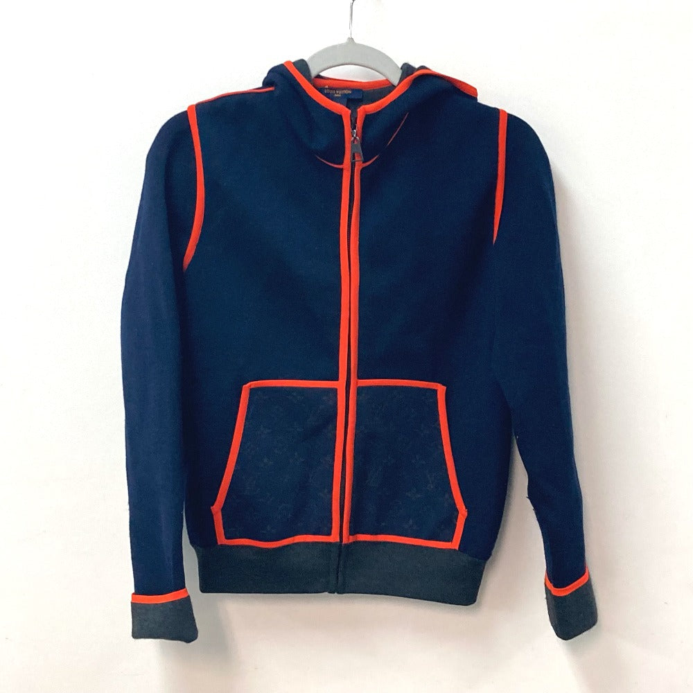 LOUIS VUITTON setup Wool, Potiamide Navy x orange logo tops hoodies sweatshirts Point Monogram Bicolor XS