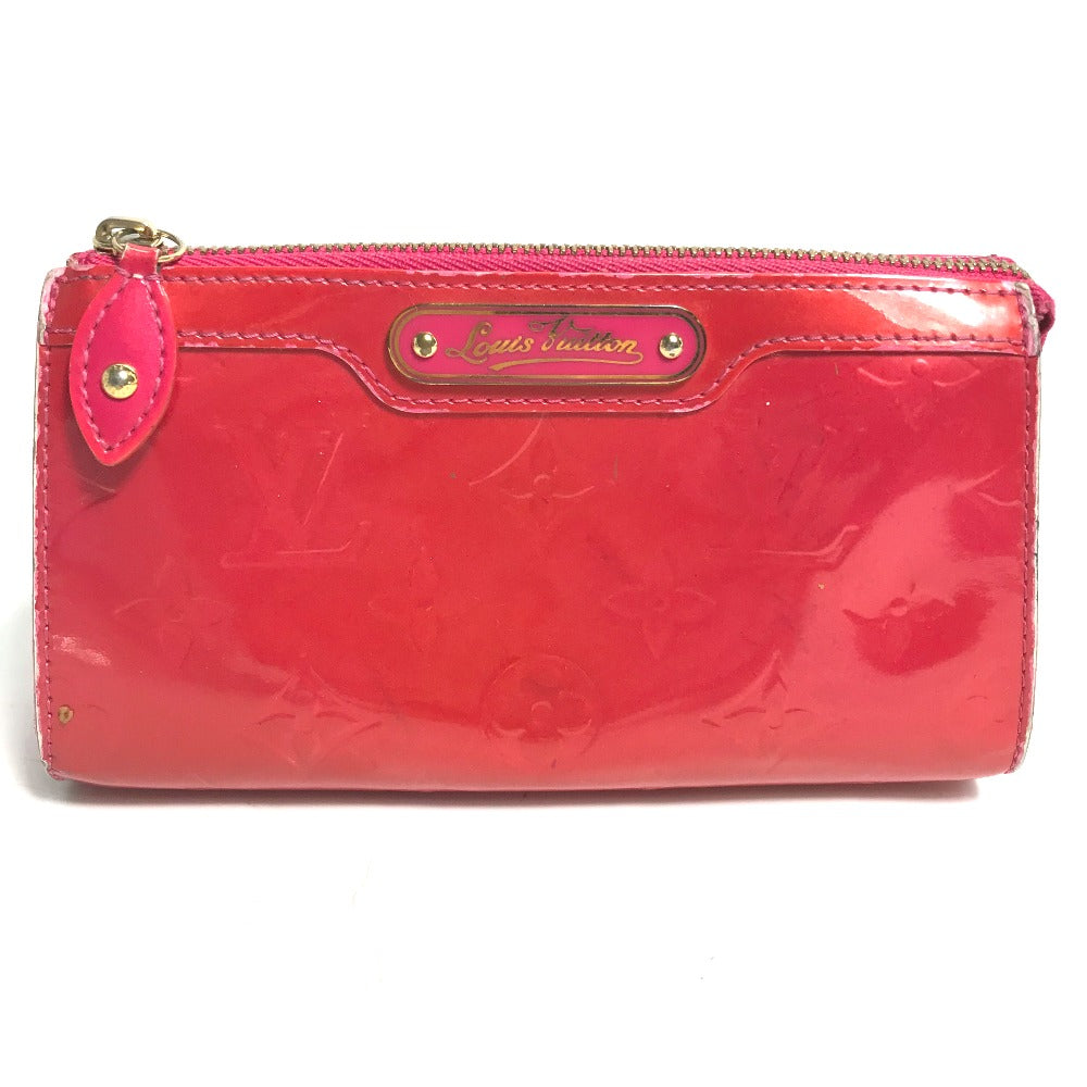 LOUIS VUITTON Pouch Patent leather pink Monogram Vernis Truth cosmetic Women