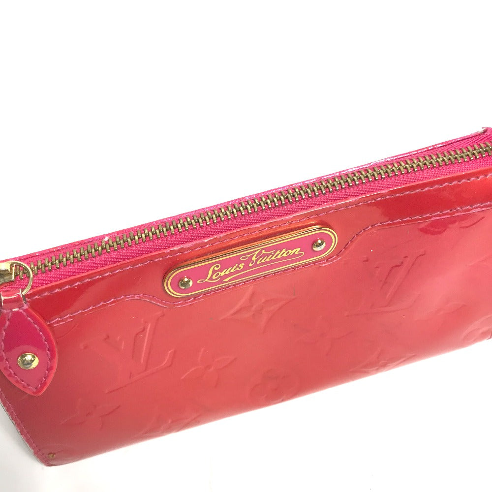 LOUIS VUITTON Pouch Patent leather pink Monogram Vernis Truth cosmetic Women