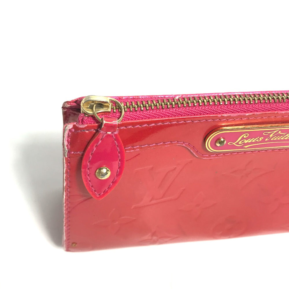 LOUIS VUITTON Pouch Patent leather pink Monogram Vernis Truth cosmetic Women
