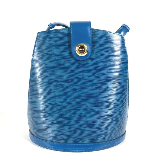 LOUIS VUITTON Shoulder Bag Epi Leather blue Epi Cluny Women