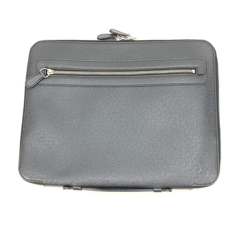 LOUIS VUITTON Business bag Taiga Leather black Taiga Vladimir mens