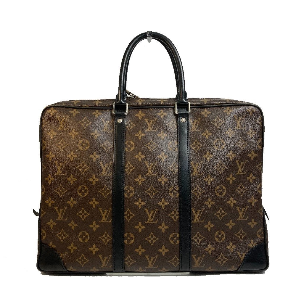 LOUIS VUITTON Briefcase Monogram canvas Brown Monogram Macasa Port Documan Voyajaj mens