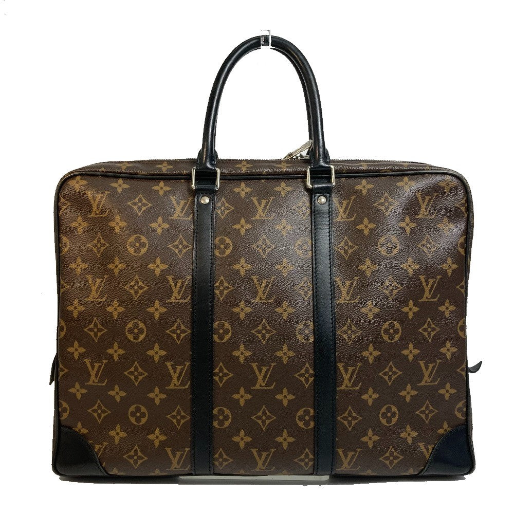 LOUIS VUITTON Briefcase Monogram canvas Brown Monogram Macasa Port Documan Voyajaj mens