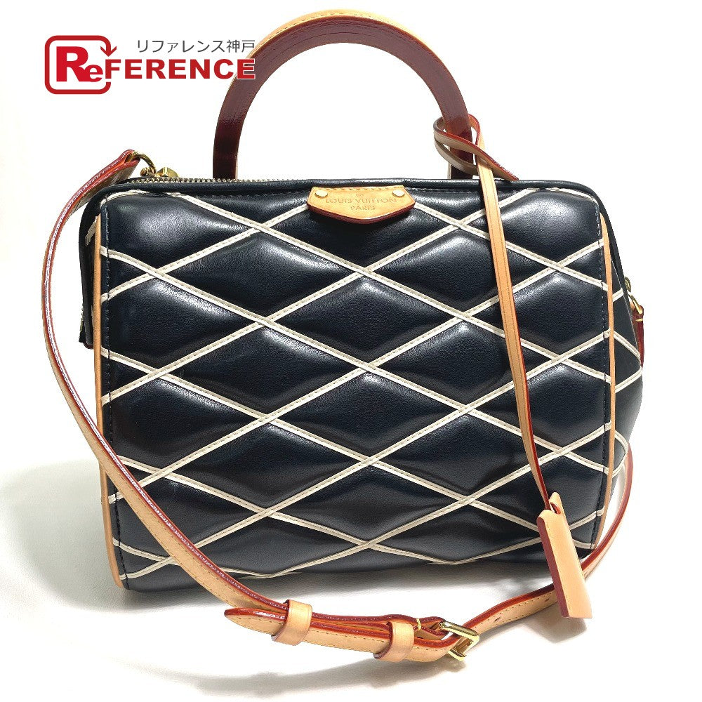 LOUIS VUITTON Handbag lambskin black Martage Dock BB