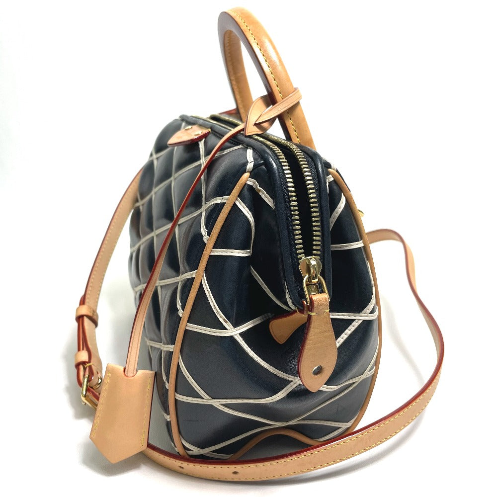 LOUIS VUITTON Handbag lambskin black Martage Dock BB