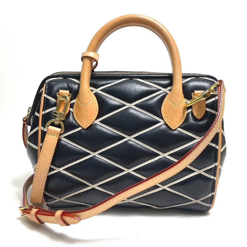 LOUIS VUITTON Handbag lambskin black Martage Dock BB