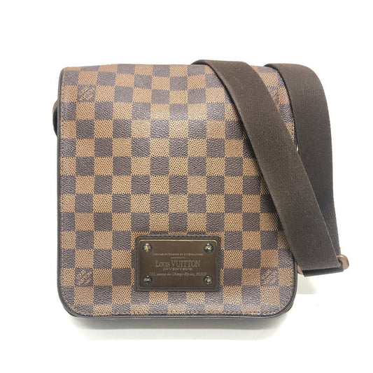 LOUIS VUITTON Shoulder Bag Damier canvas Brown Brooklyn PM