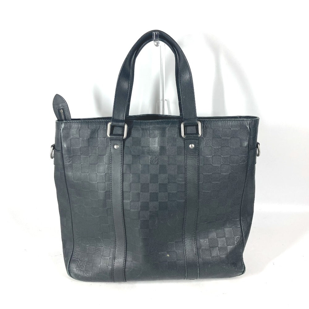 Luxury Women's Tote Bag | LOUIS VUITTON Tote Bag Damier Anfini Leather black Damier Anfini Tadao PM mens