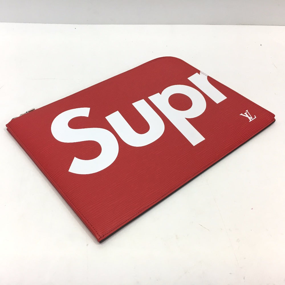 LOUIS VUITTON Clutch bag Epi Leather Red Louis Vuitton x Supreme Epi Pochette Joule GM