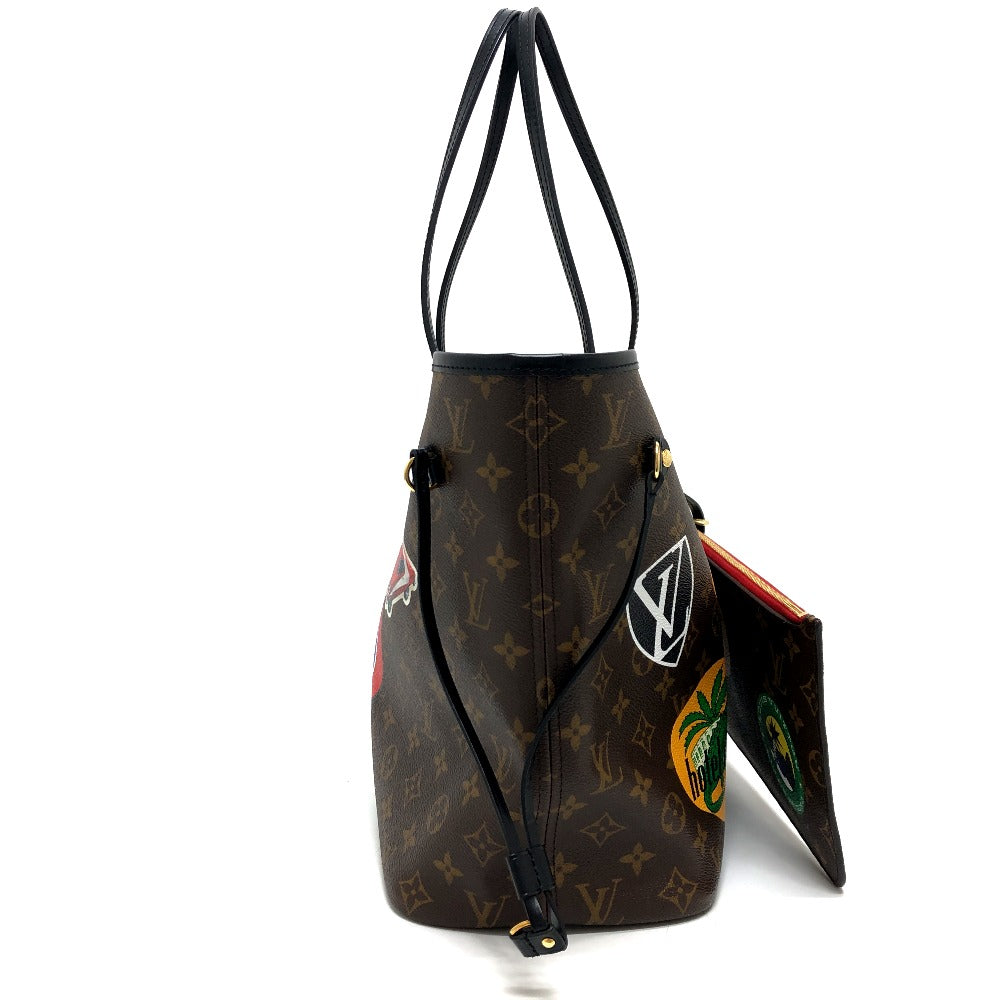 LOUIS VUITTON Tote Bag Monogram macacer canvas Brown World tour Neverfull MM