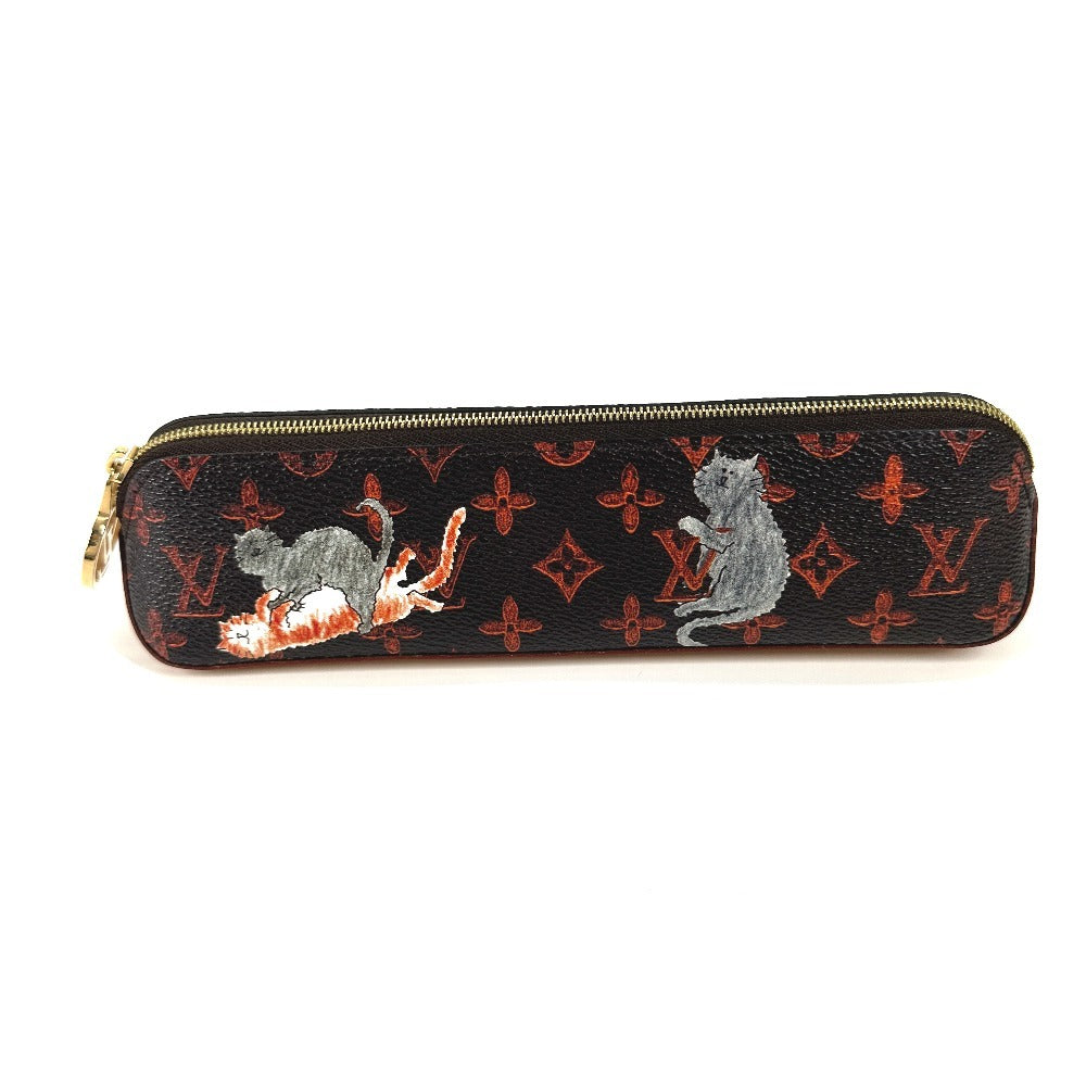 LOUIS VUITTON pencil case Monogram canvas Brown Monogram Catgram Cat Truth Elizabet Women