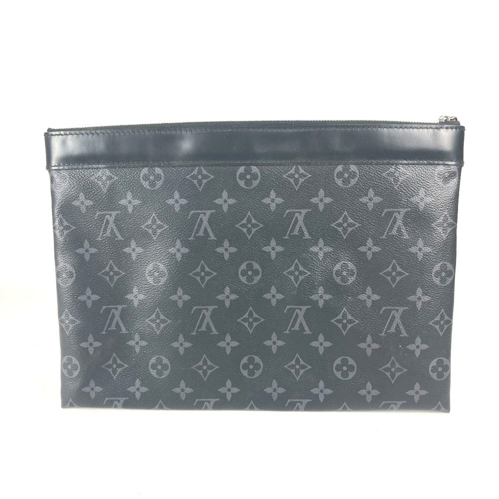 LOUIS VUITTON Clutch bag Monogram Eclipse Canvas black Monogram Eclipse Pochette Discovery unisex(Unisex)
