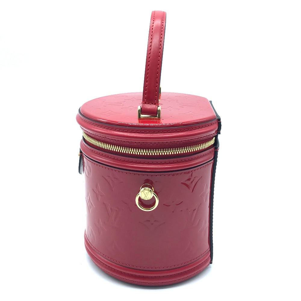LOUIS VUITTON Handbag Patent leather Red Monogram Vernis Cannes PM