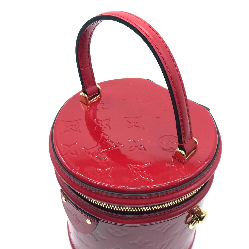 LOUIS VUITTON Handbag Patent leather Red Monogram Vernis Cannes PM