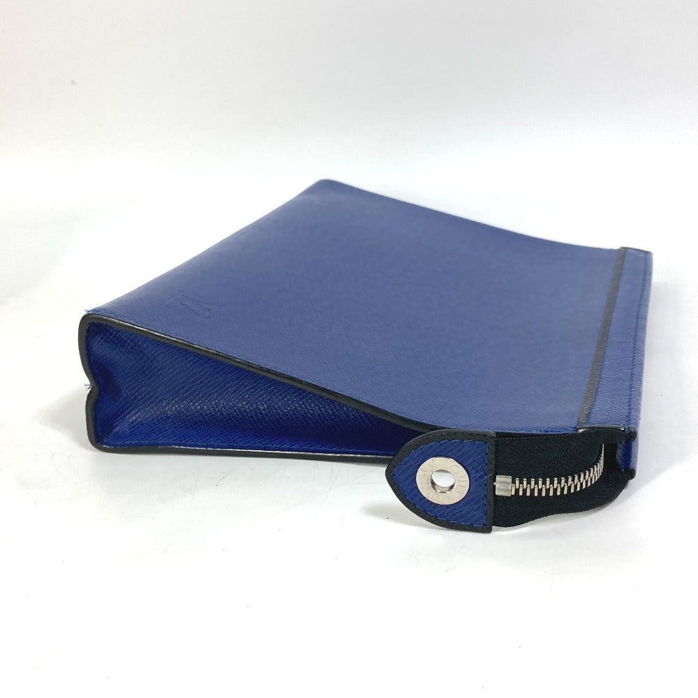 LOUIS VUITTON business bag M30575 Taiga Leather blue Taiga Pochette Voyage MM mens