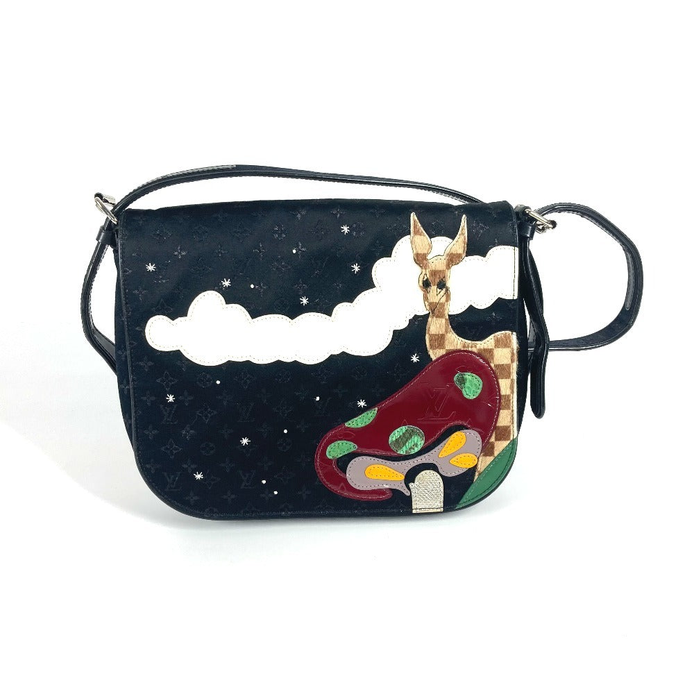 LOUIS VUITTON Shoulder Bag MonogramSatinCanvas black Monogram satin Conte du Fe Mtte Women
