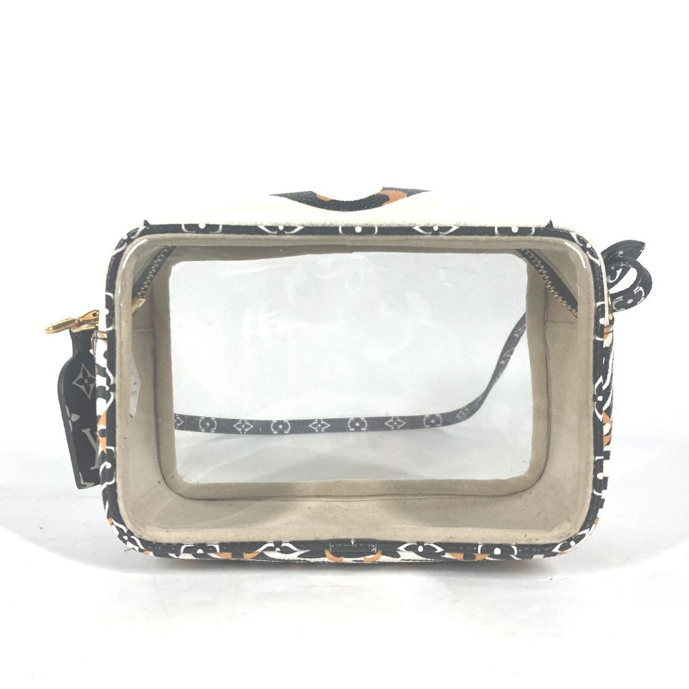 LOUIS VUITTON Shoulder Bag leather black monogram jungle Beach porch Women