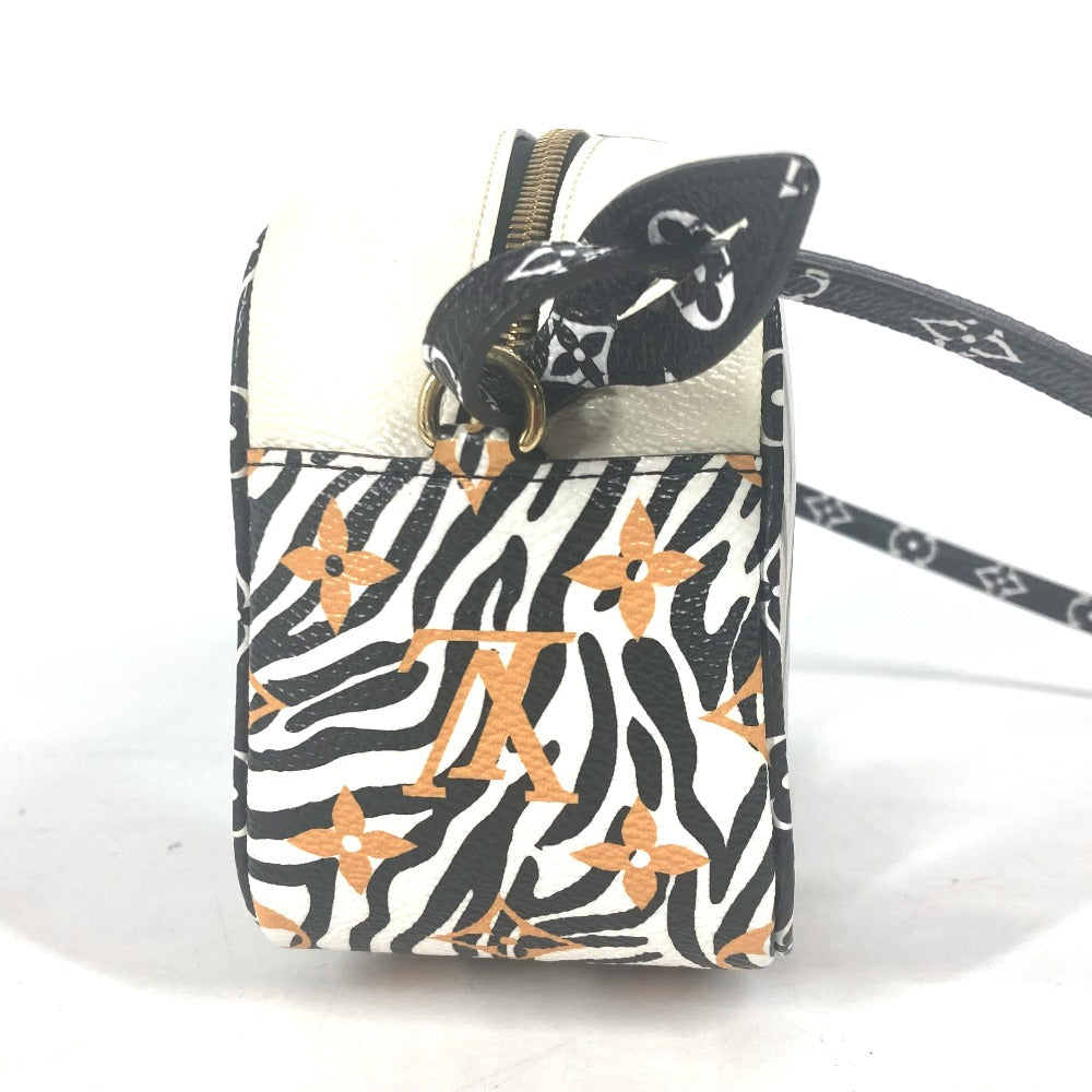 LOUIS VUITTON Shoulder Bag leather black monogram jungle Beach porch Women